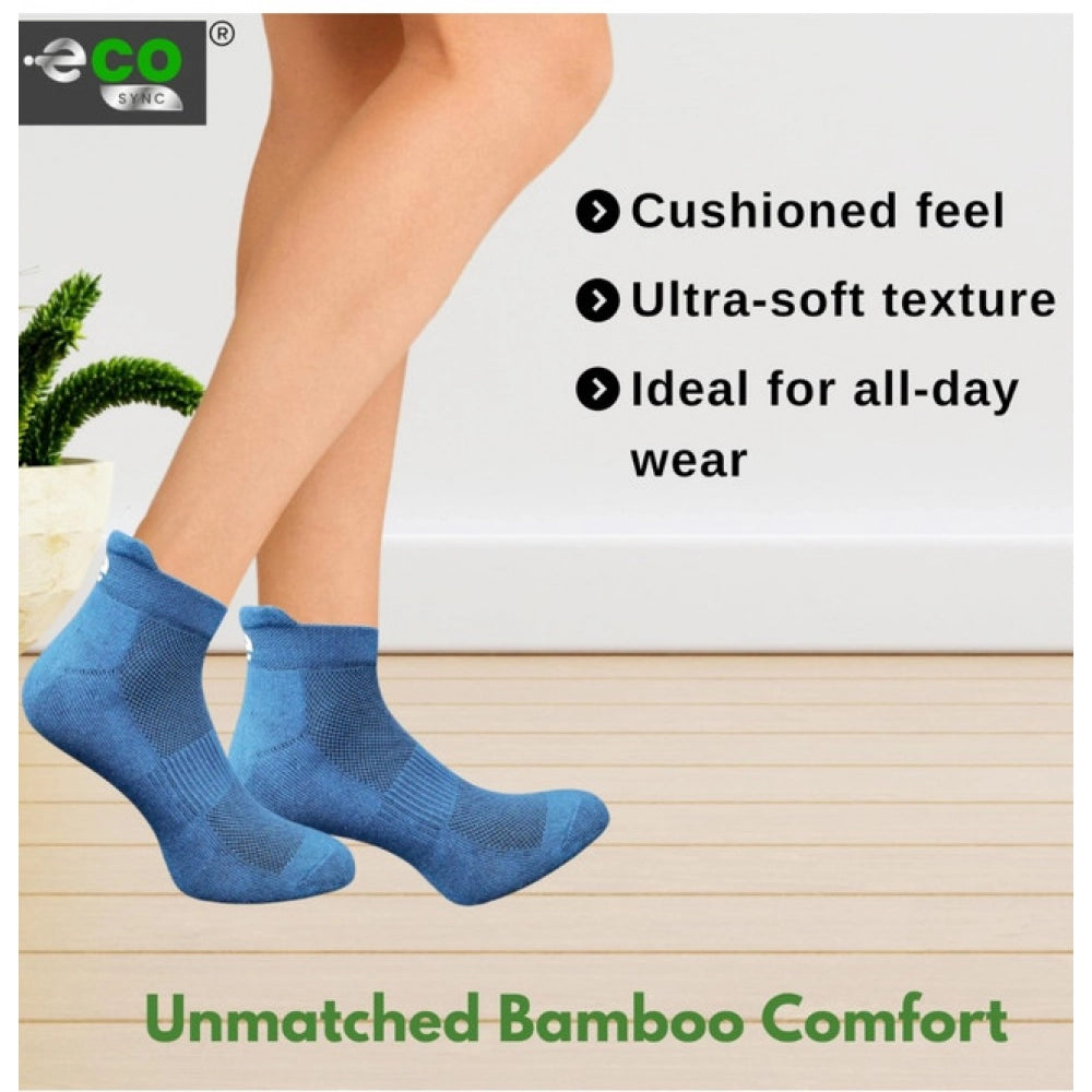 4_Pair Set Unisex Casual Bamboo Cotton Printed Ankle Length · 3181