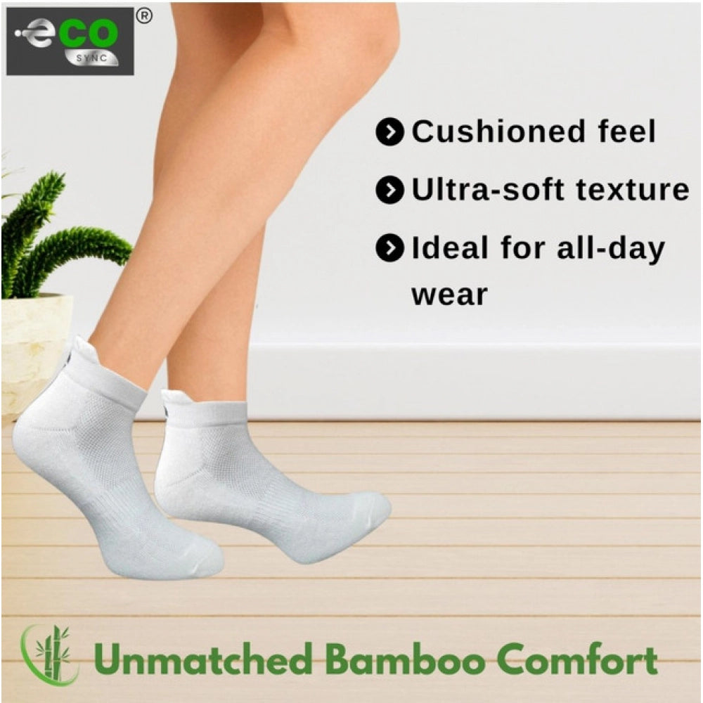 4_Pair Set Unisex Casual Bamboo Cotton Printed Ankle Length · 3188