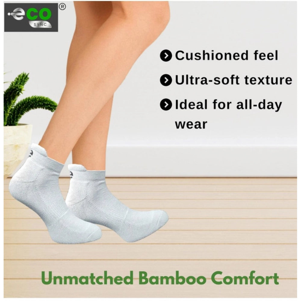 4_Pair Set Unisex Casual Bamboo Cotton Printed Ankle Length · 3189