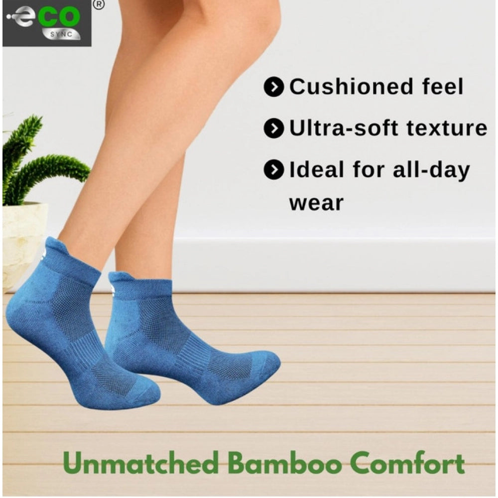 4_Pair Set Unisex Casual Bamboo Cotton Printed Ankle Length · 3191