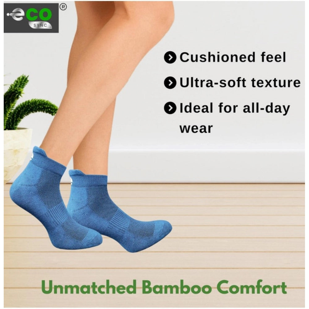 4_Pair Set Unisex Casual Bamboo Cotton Printed Ankle Length · 3195