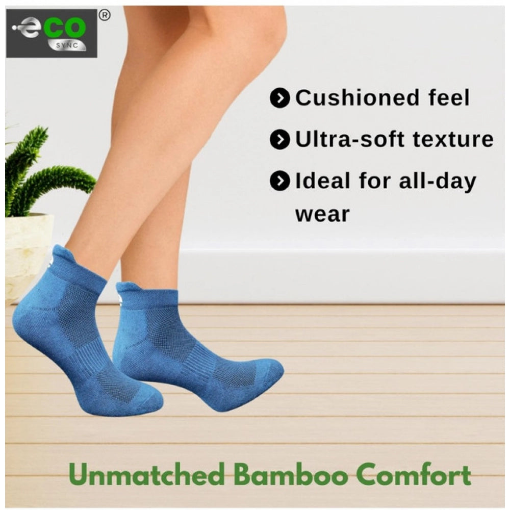 4_Pair Set Unisex Casual Bamboo Cotton Printed Ankle Length · 3202