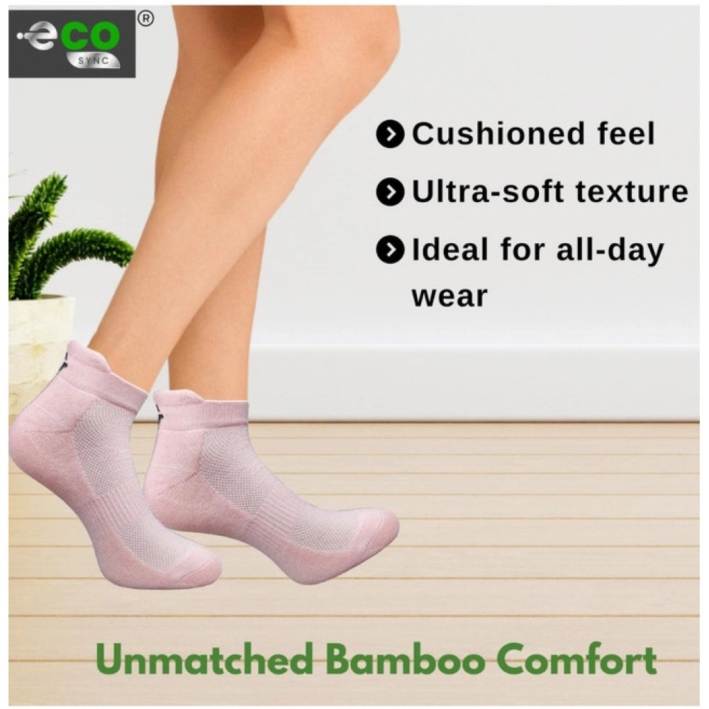 4_Pair Set Unisex Casual Bamboo Cotton Printed Ankle Length · 3220