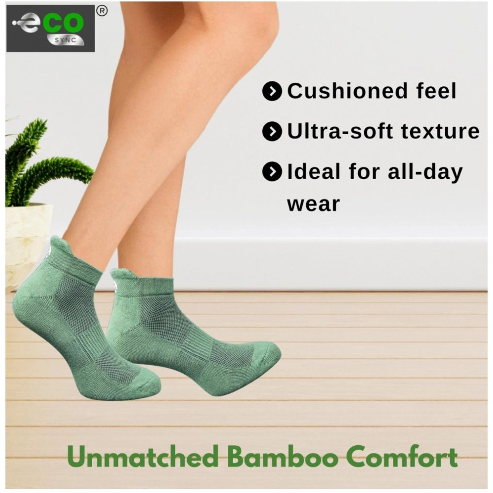 4_Pair Set Unisex Casual Bamboo Cotton Printed Ankle Length · 3223