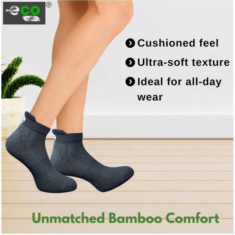 4_Pair Set Unisex Casual Bamboo Cotton Printed Ankle Length · 3244