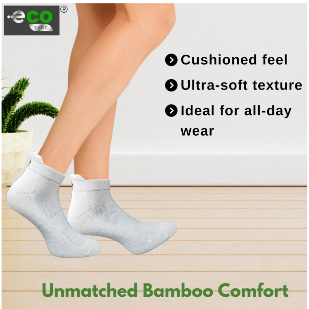 4_Pair Set Unisex Casual Bamboo Cotton Printed Ankle Length · 3245