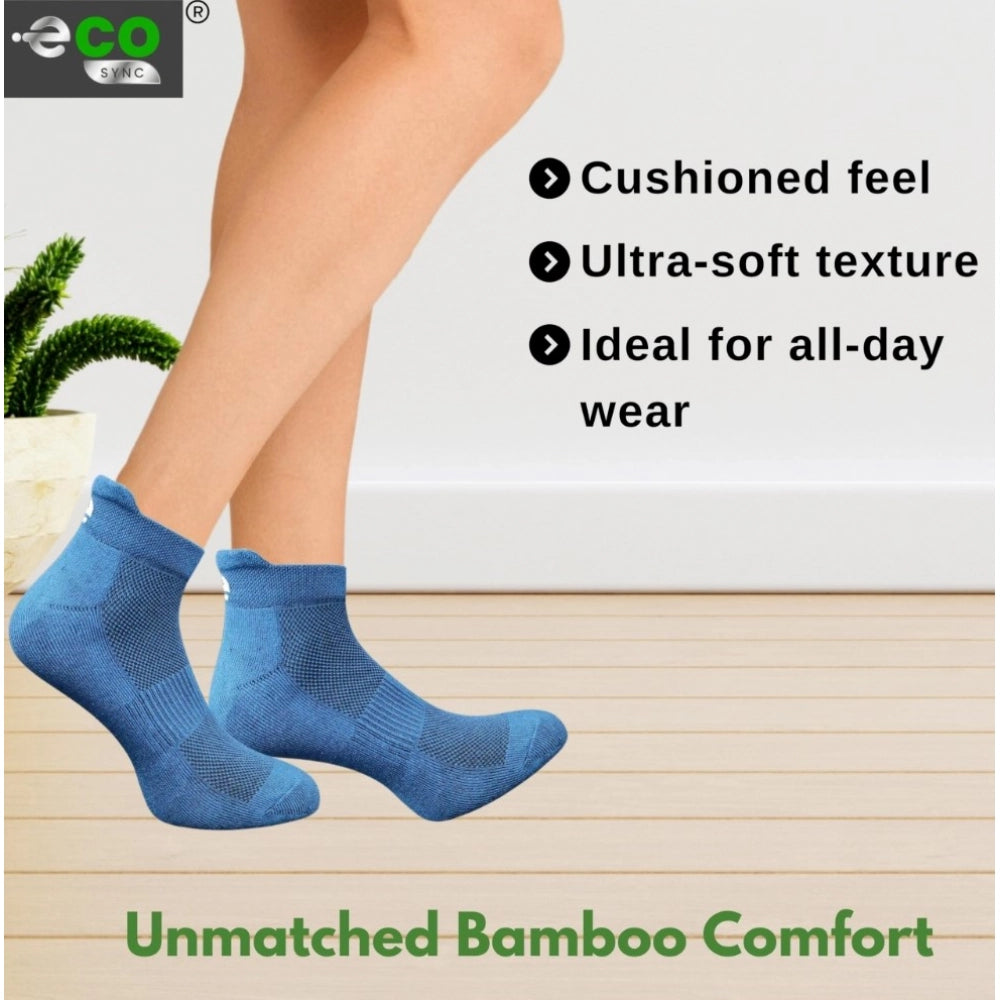 4_Pair Set Unisex Casual Bamboo Cotton Printed Ankle Length · 3256