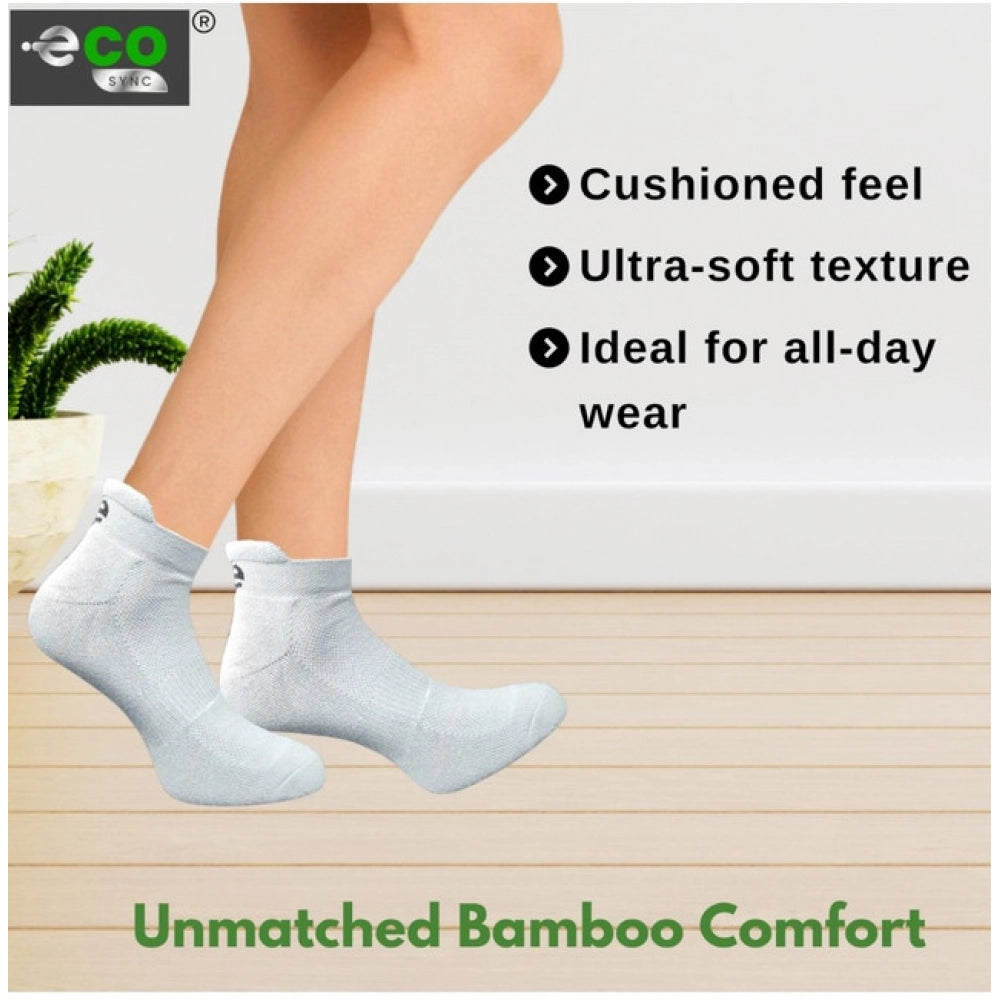 4_Pair Set Unisex Casual Bamboo Cotton Printed Ankle Length · 3257