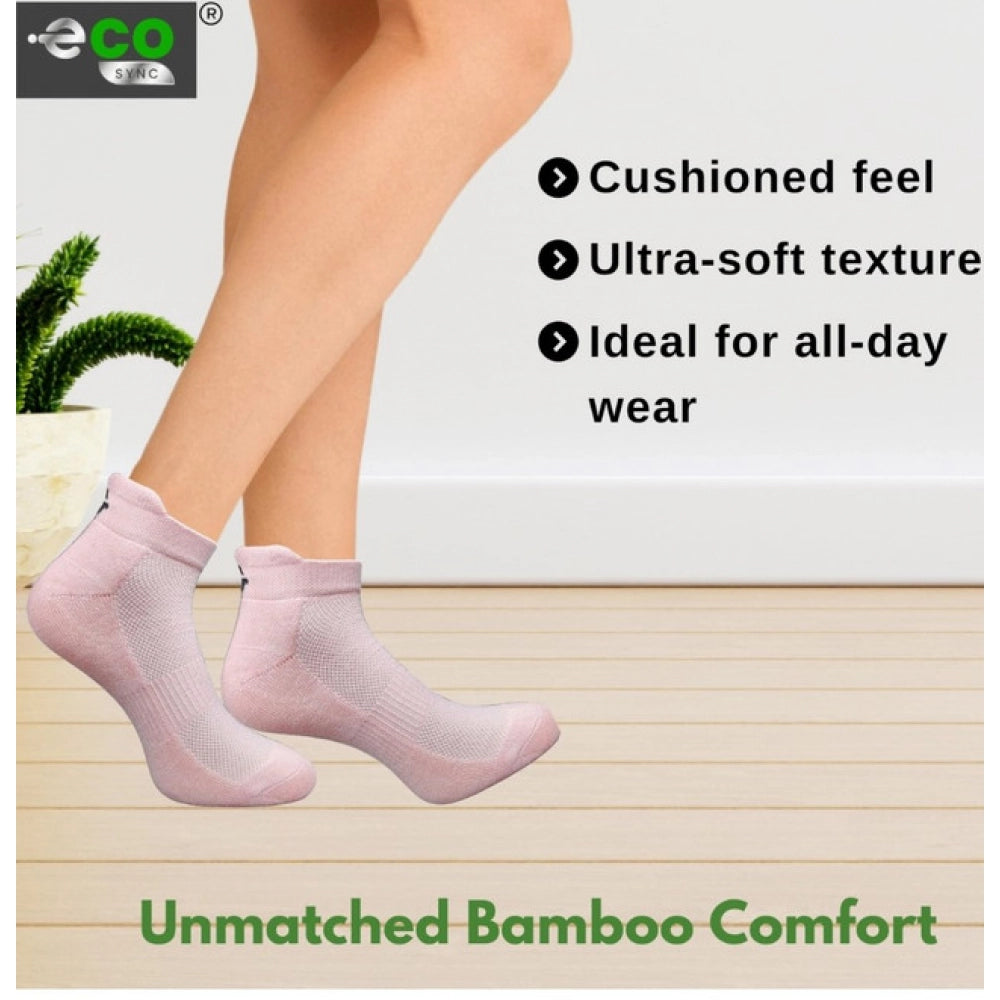4_Pair Set Unisex Casual Bamboo Cotton Printed Ankle Length · 3258