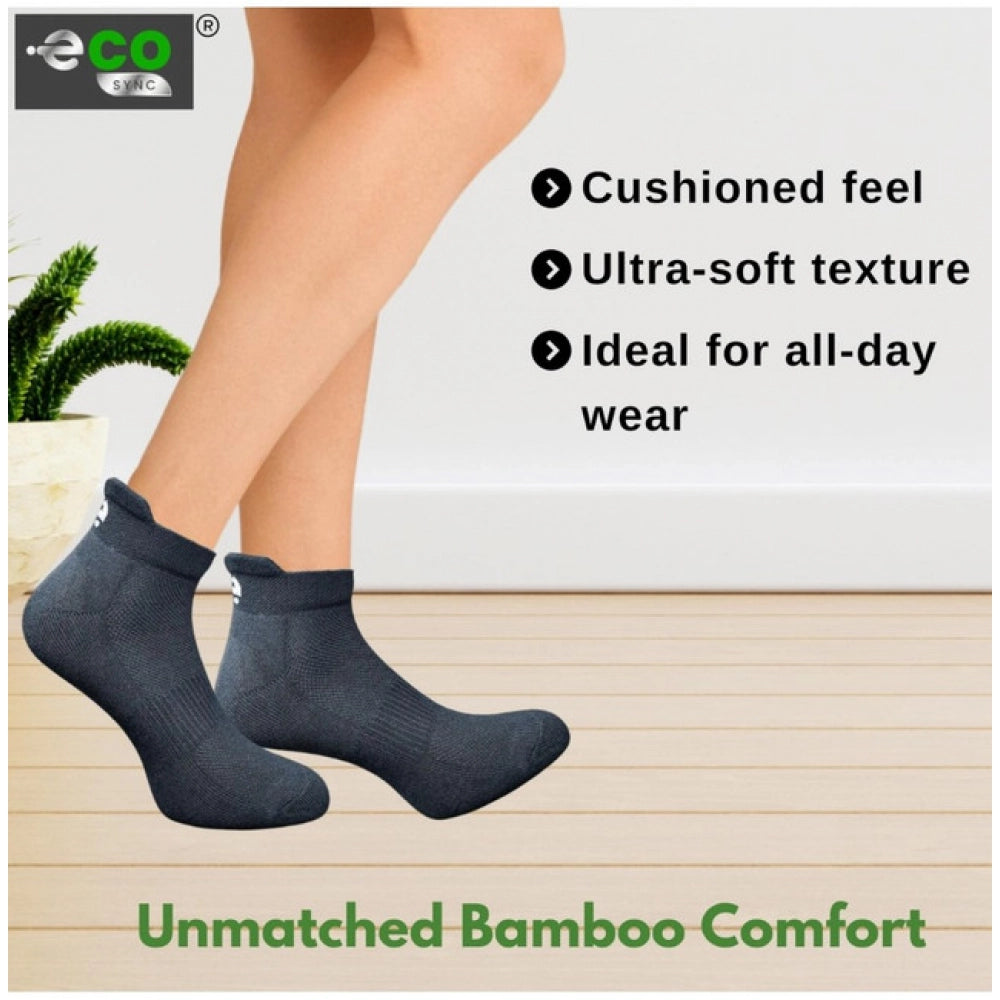 4_Pair Set Unisex Casual Bamboo Cotton Printed Ankle Length · 3259
