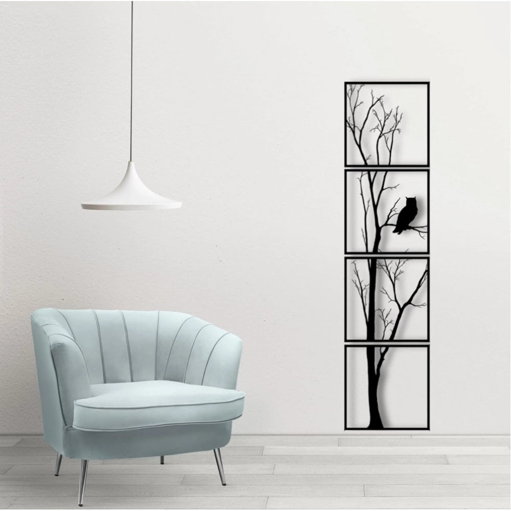 7 Decore Unique Vertical Tree Wall Art – 4 — Black