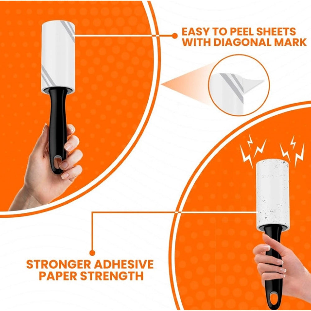Pet Hair Remover 1 Handle And Refill Totally 60 — White