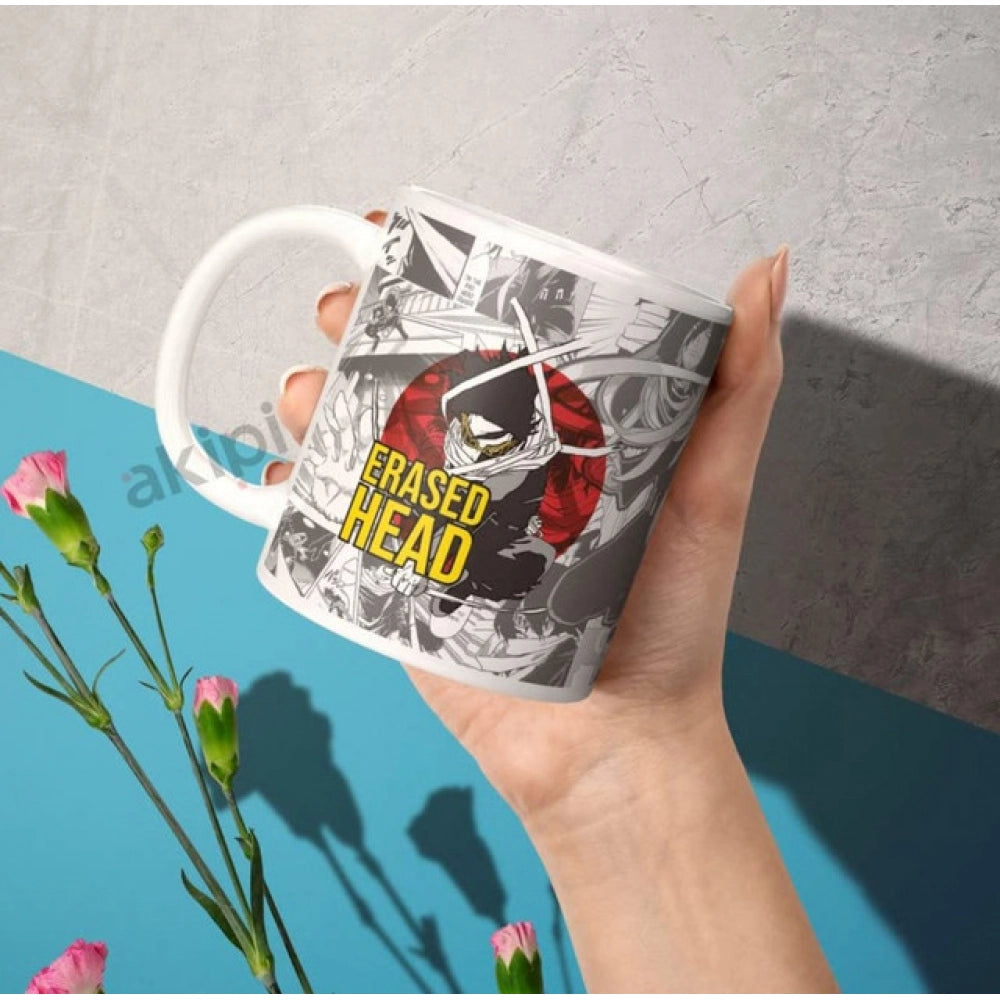 Anime Erased Head Ceramic Printed Coffee Mug — White