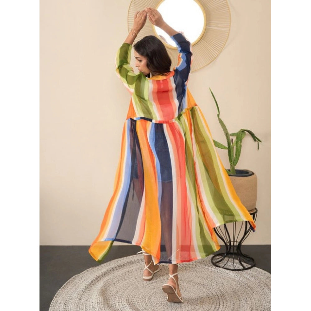 Women's Crepe Printed Long Sleeves Shrug · 11_M