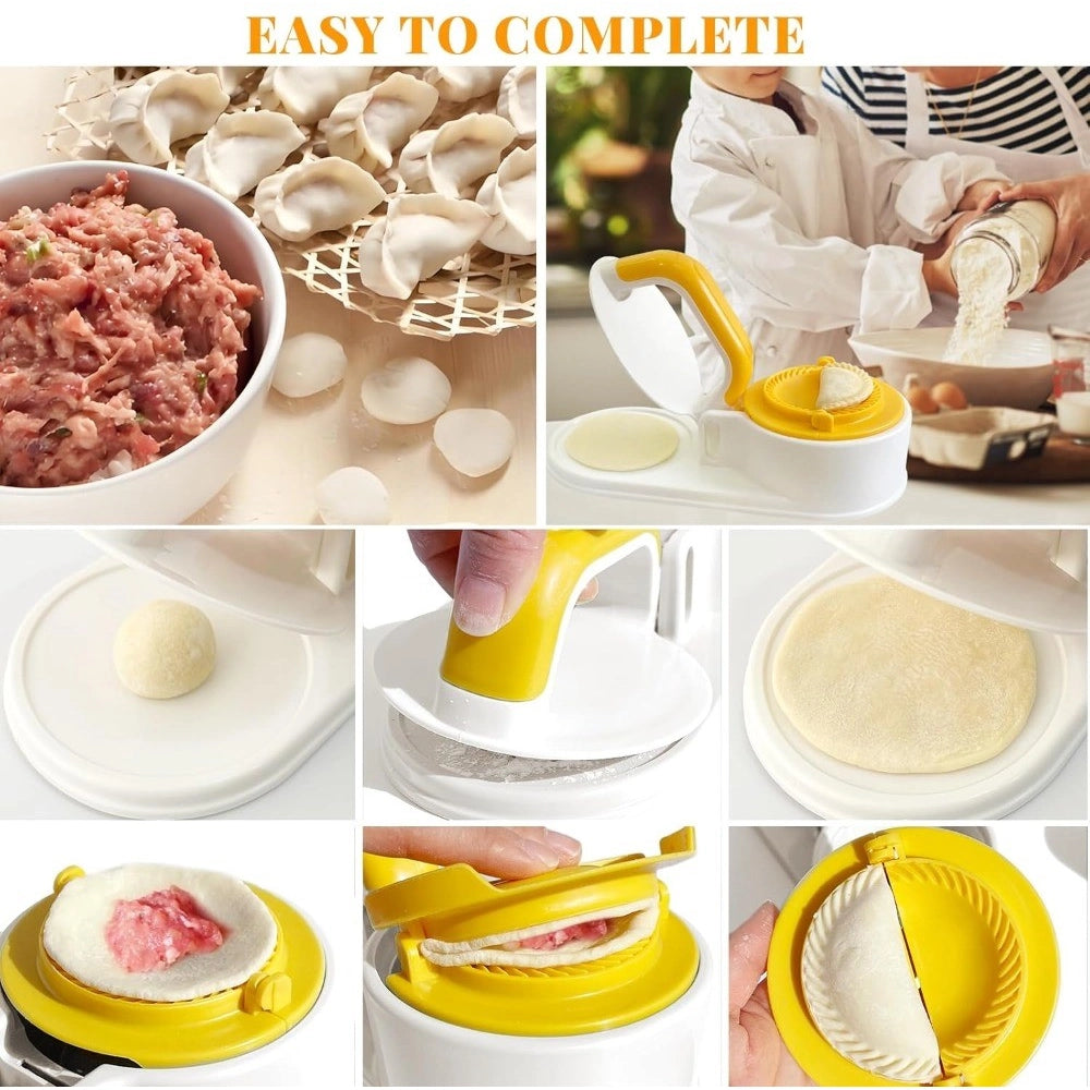 Solid Dumpling Maker Mold Press — Yellow-White