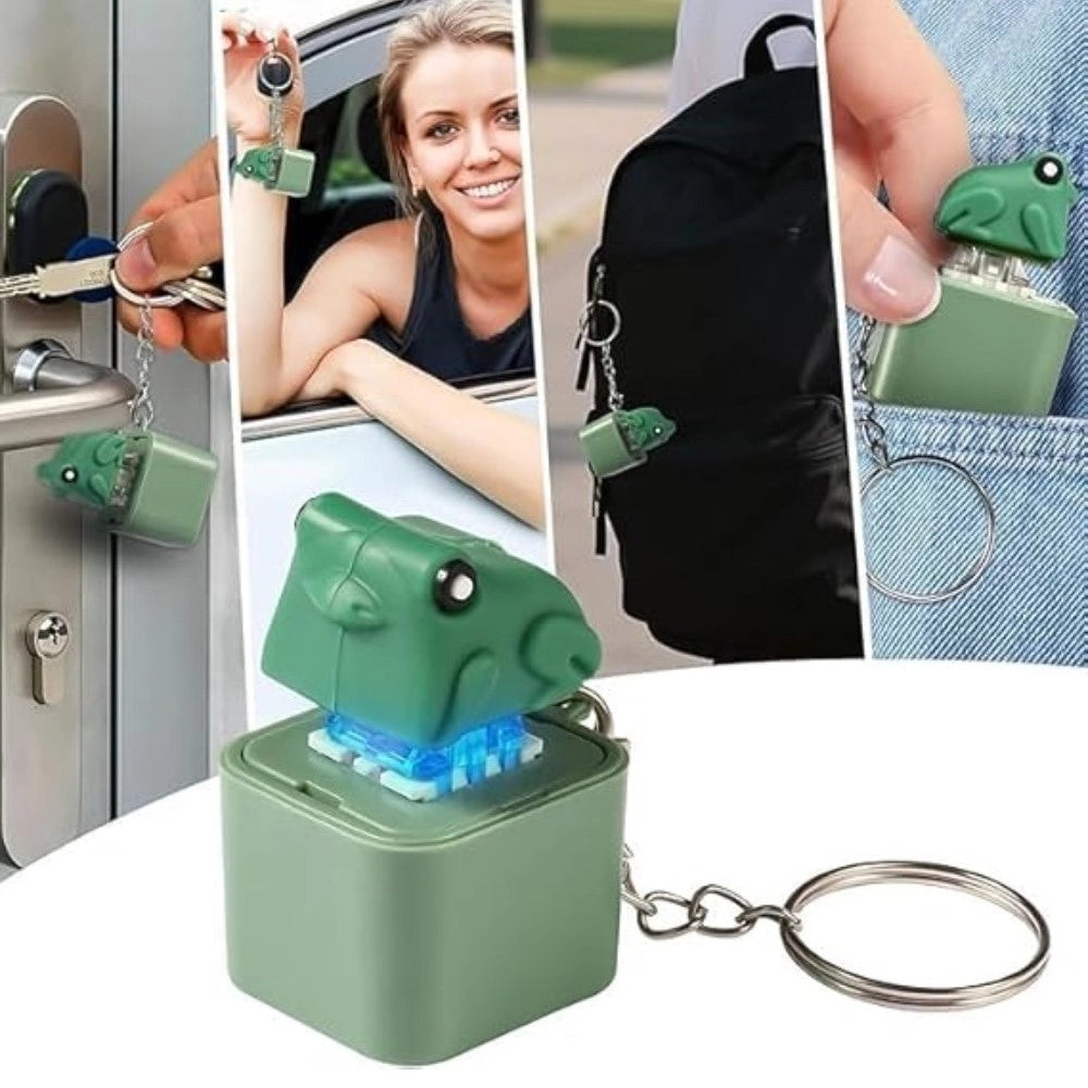 Solid Frog Croaking Keychain