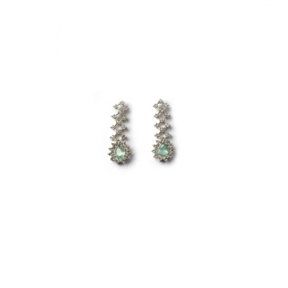 Women's Brass Silver Plated Necklace Set — Turquoise · 2038