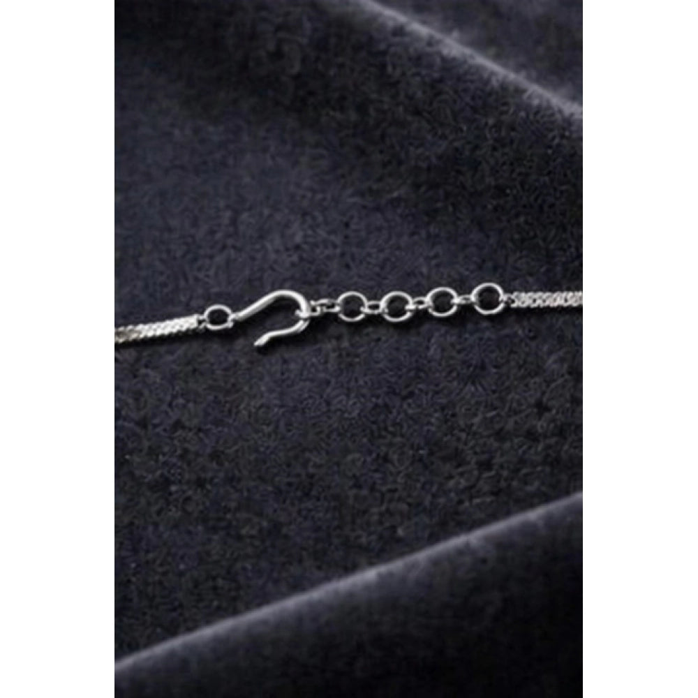 Women's Brass Silver Plated Necklace Set — Silver · 2065