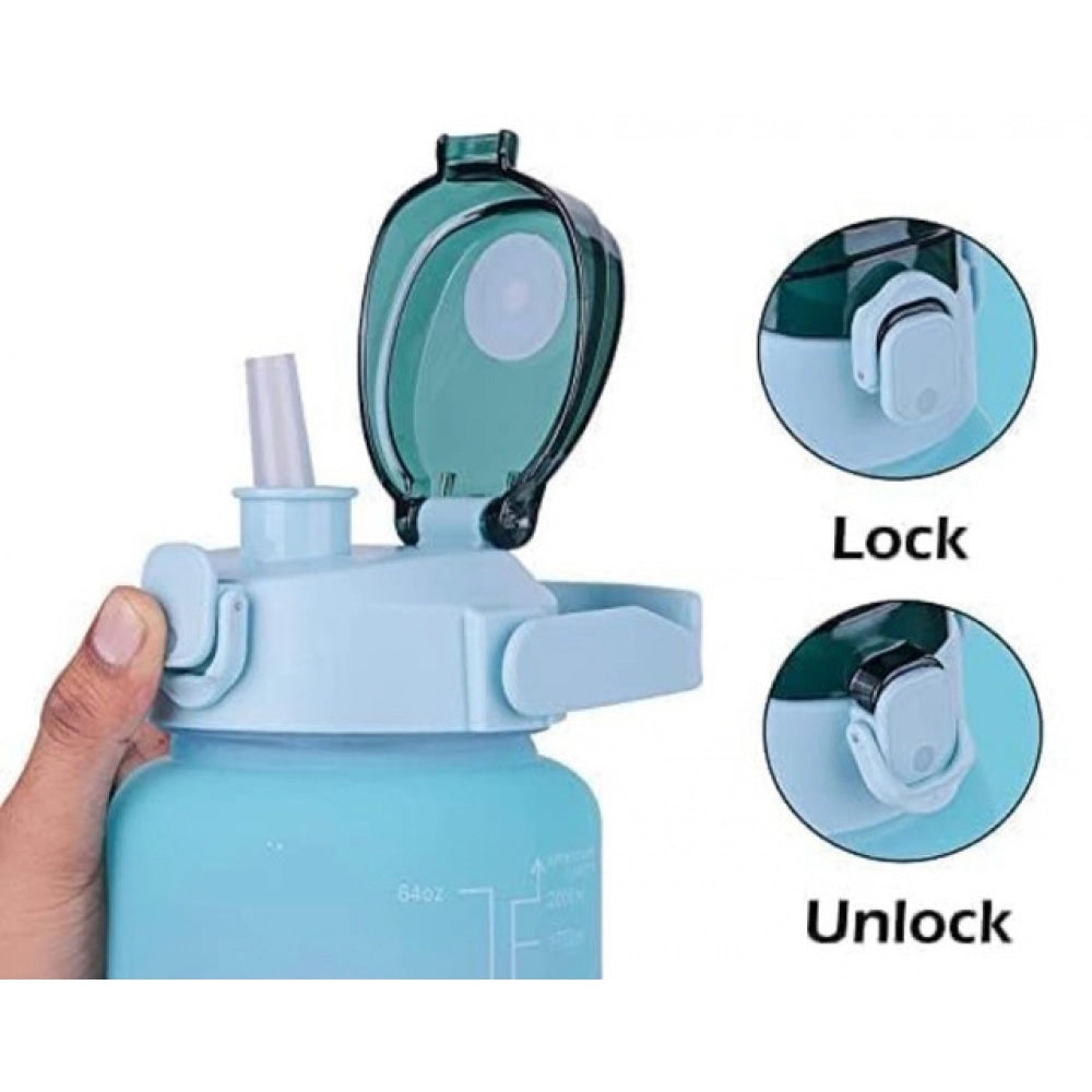 3 Pcs Motivational Leakproof Tritan Water Bottles