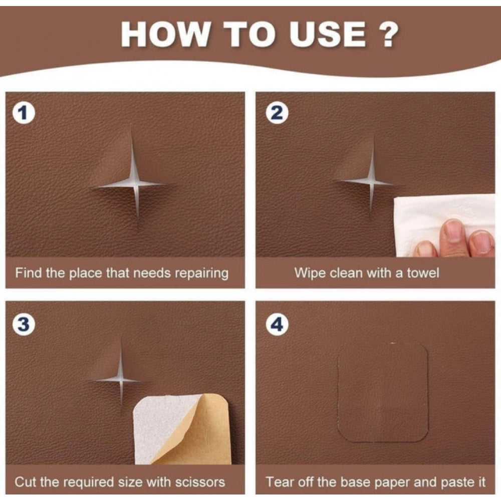 Leather Repair Patchs · Pack of 2 — Brown