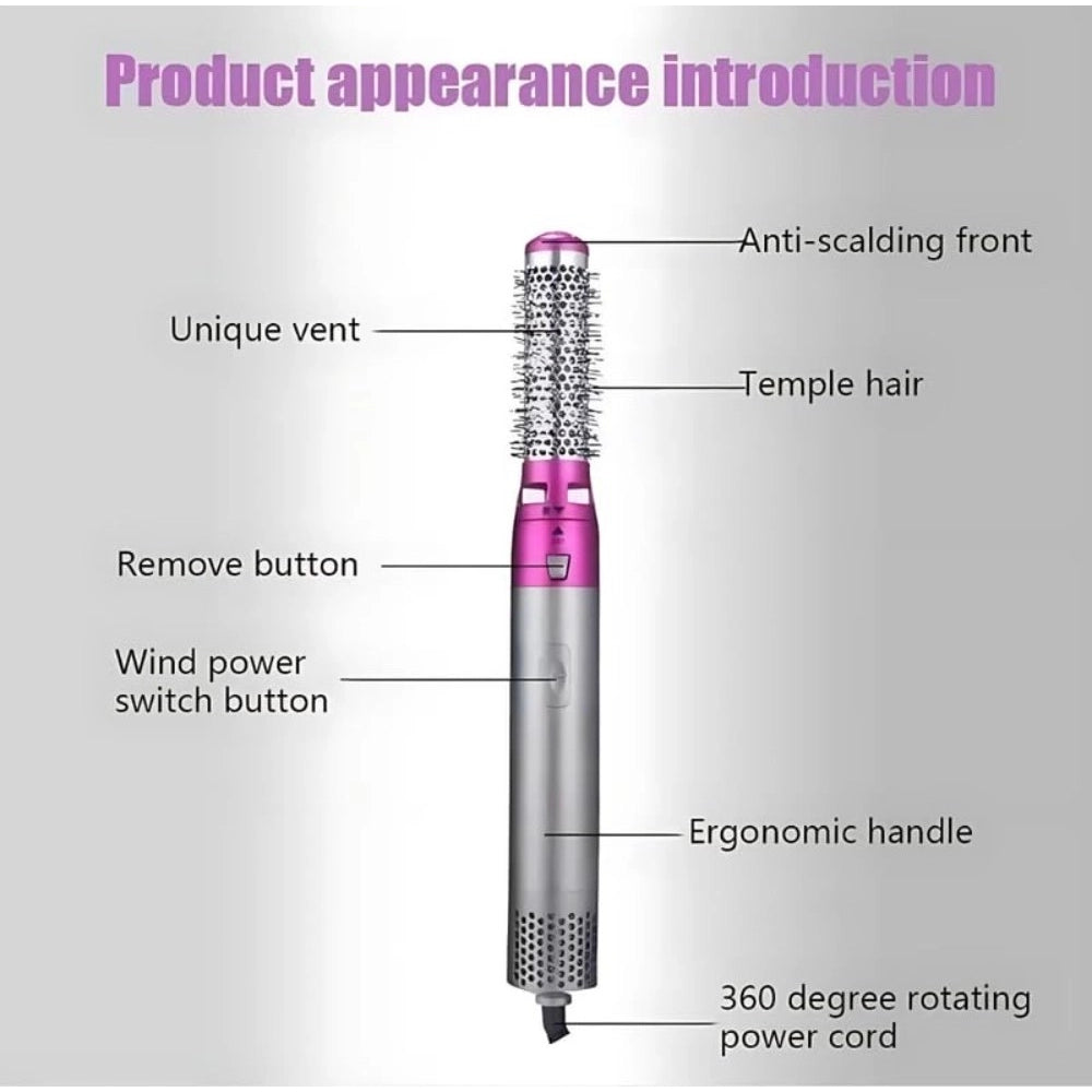 5 In 1 Hair Dryer — Pink