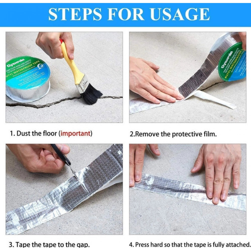 Aluminium Waterproof Foil Tape 2 Inchs · Pack of 2 — Silver