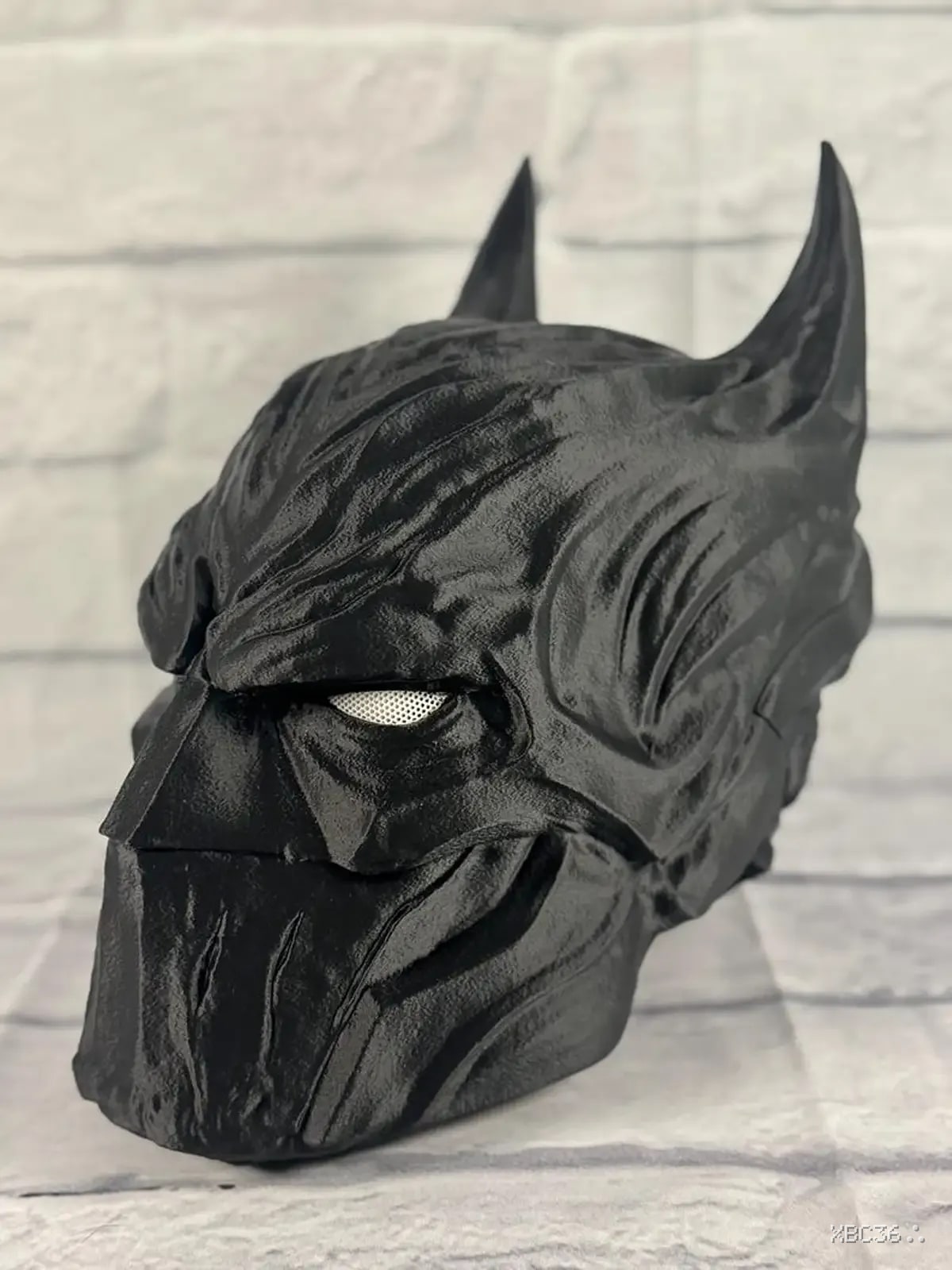 Black Bat Knight Mask (Full Headpiece)