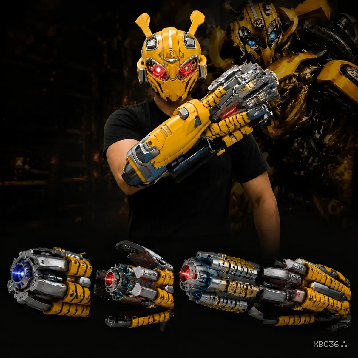 Bumblebee Wearable Arm Blaster – LED Contractable Transformers Replica