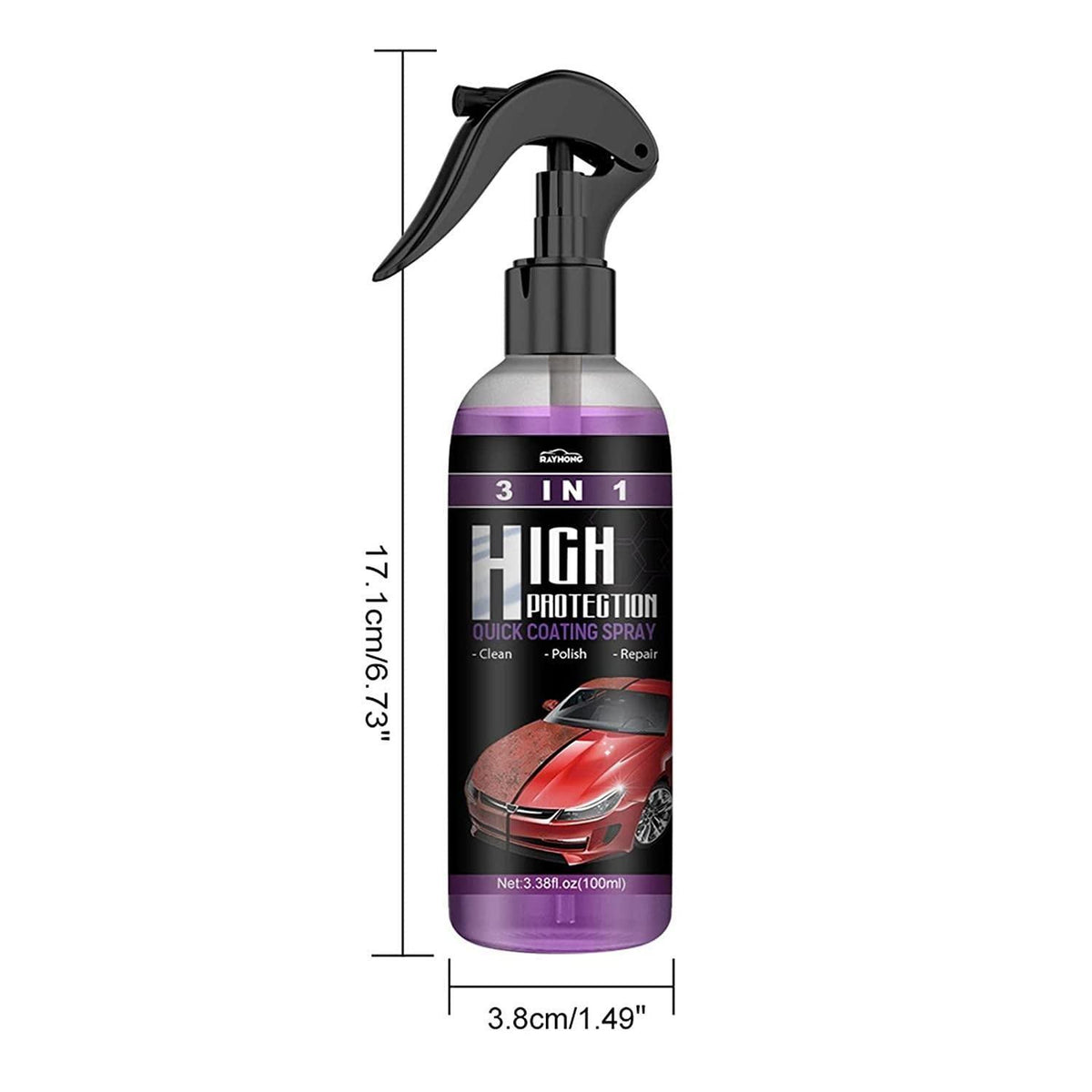 Hydrophobic Polish Nano Coating Agent Car Scratch Spray Cars Polishing for Motorcycles · Pack of 2