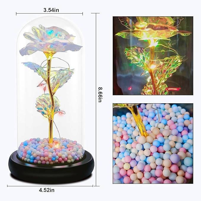 Artificial Tulips in Crystal Box