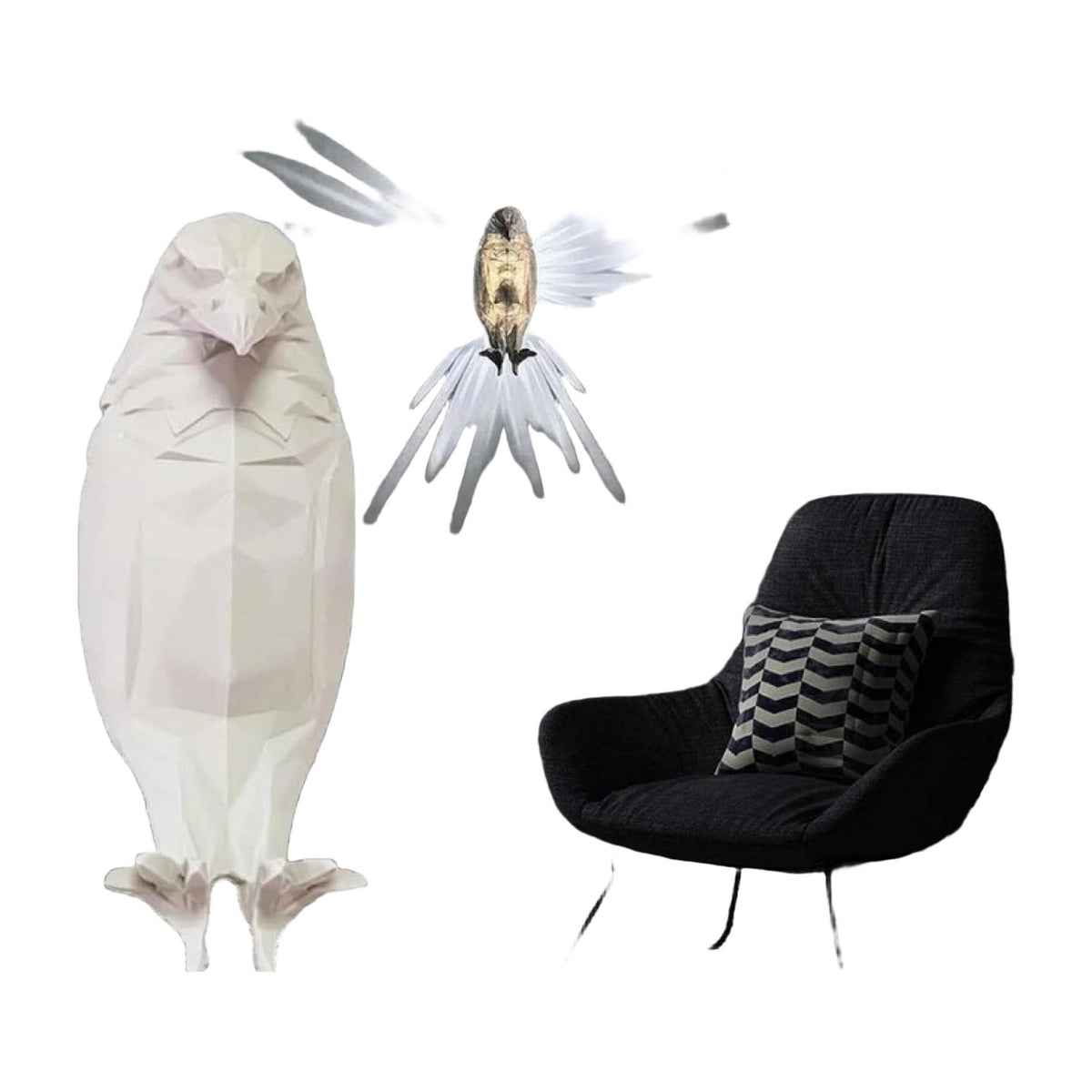 3D Eagle Wall Light — White AllQwik