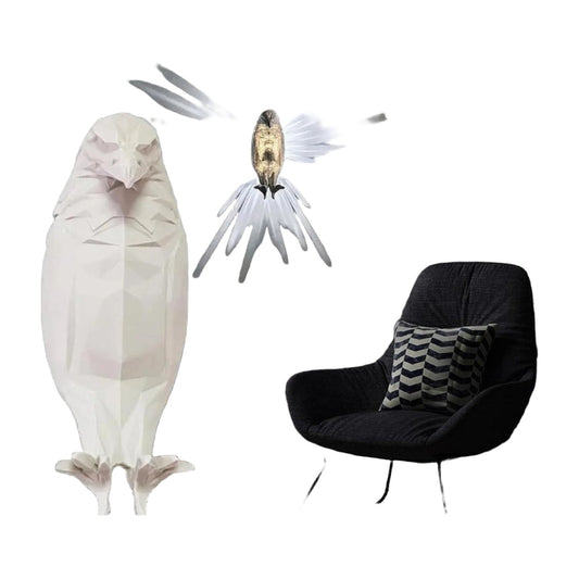 3D Eagle Wall Light — White AllQwik