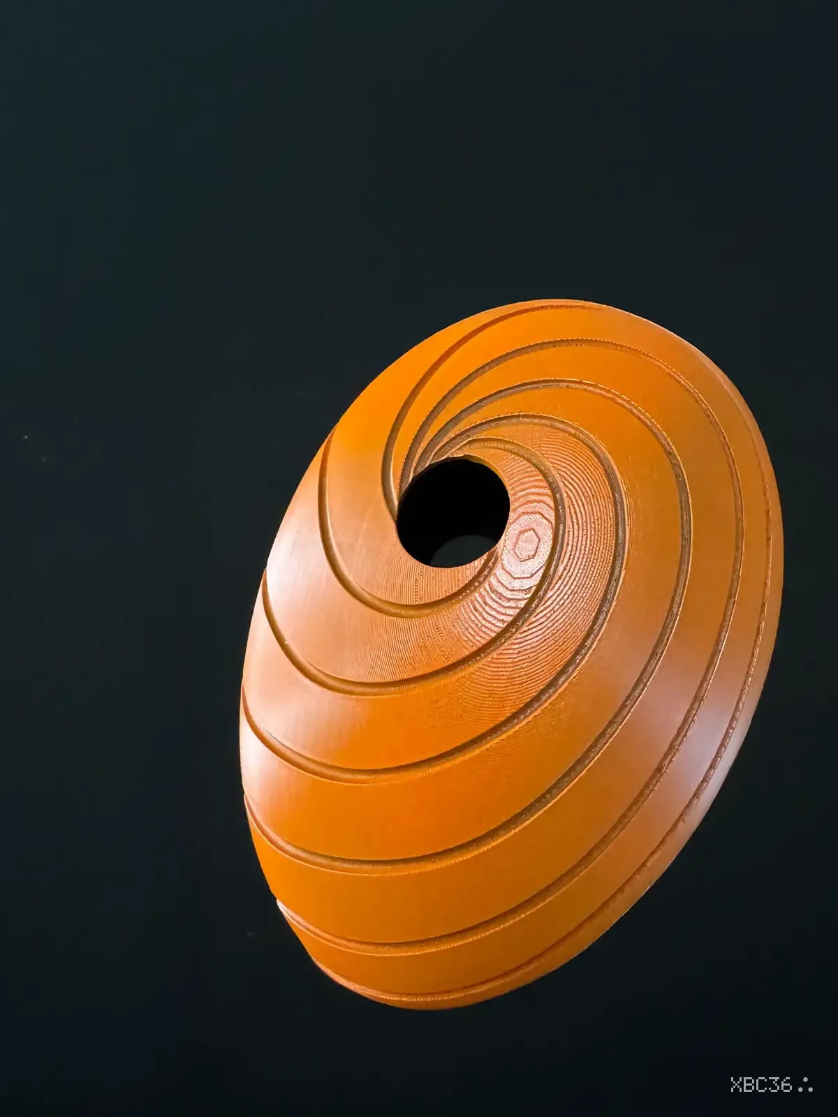 3D Printed Orange Swirl Mask (Tobi/Obito Inspired)