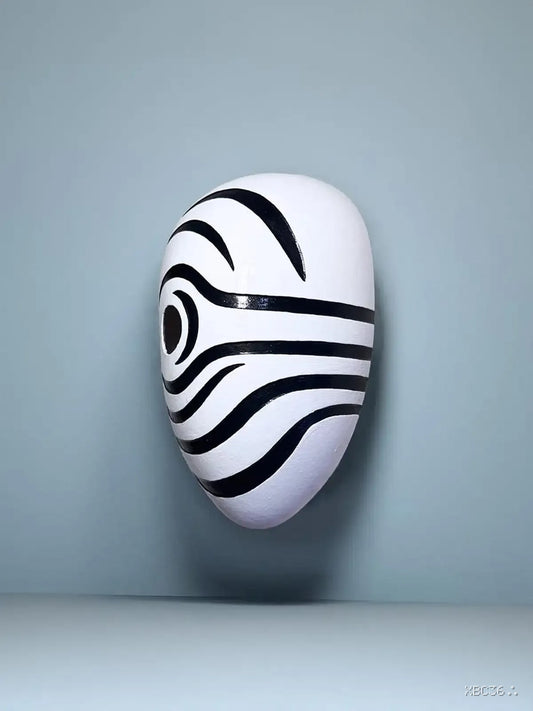 3D Printed White Striped Mask