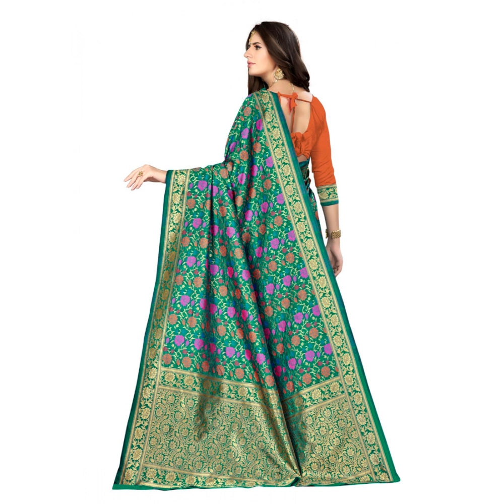 Women's Banarasi Silk Saree — Multi · 031D