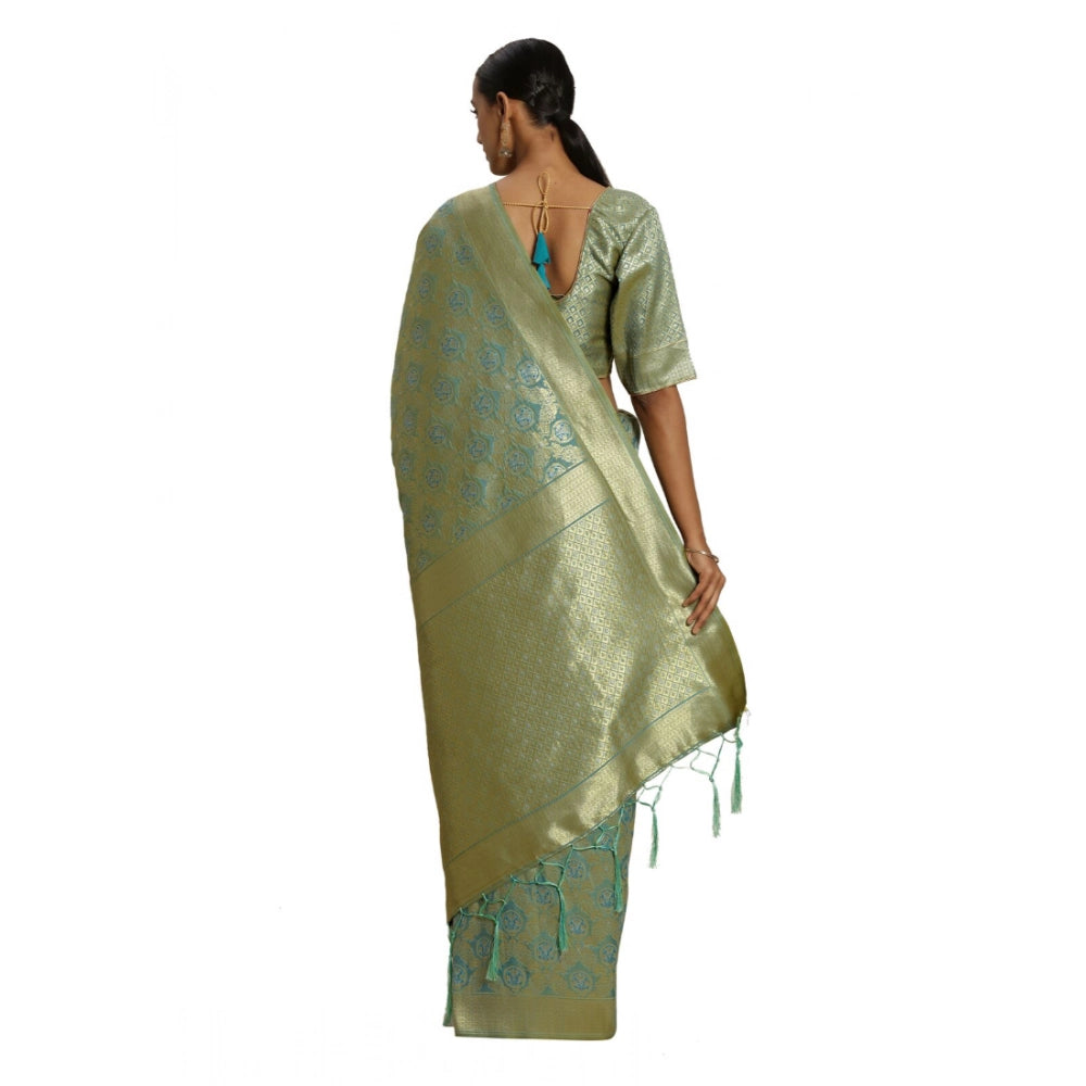 Women's Banarasi Silk Saree — Sky Blue · 094A