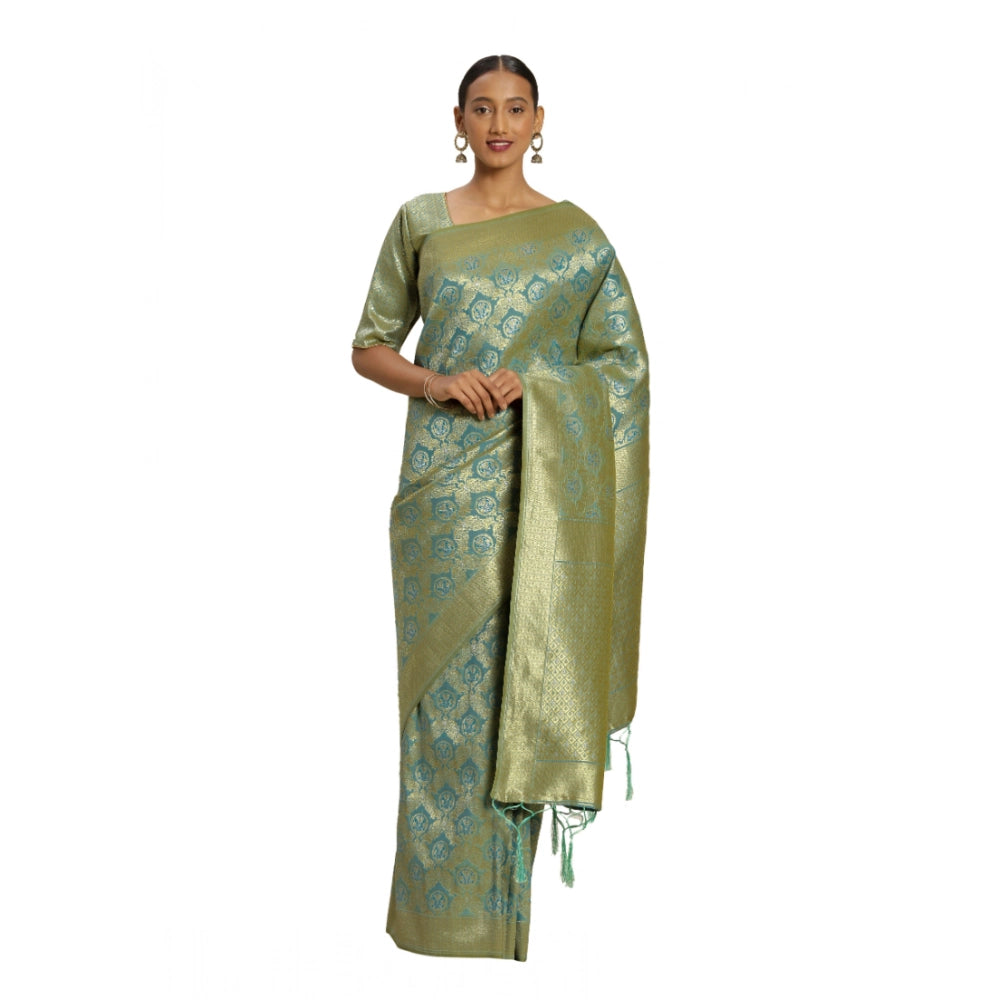 Women's Banarasi Silk Saree — Sky Blue · 094A