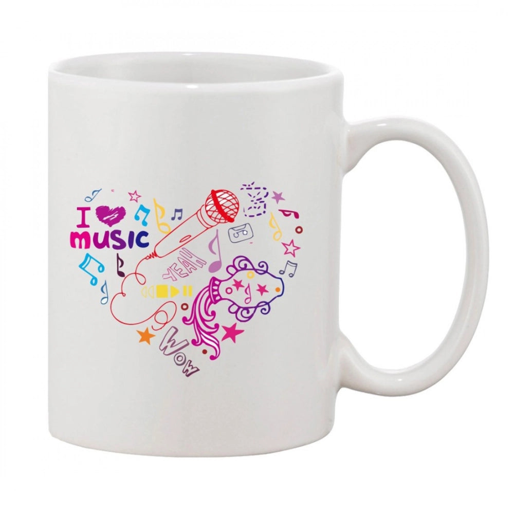 Printed Ceramic Coffee Mug - 1 Pieces · usic