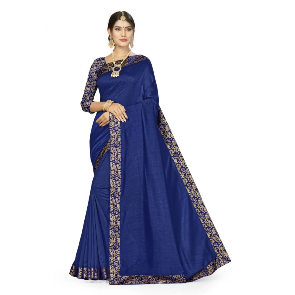 Women's Silk Blend Saree — Neavy Blue