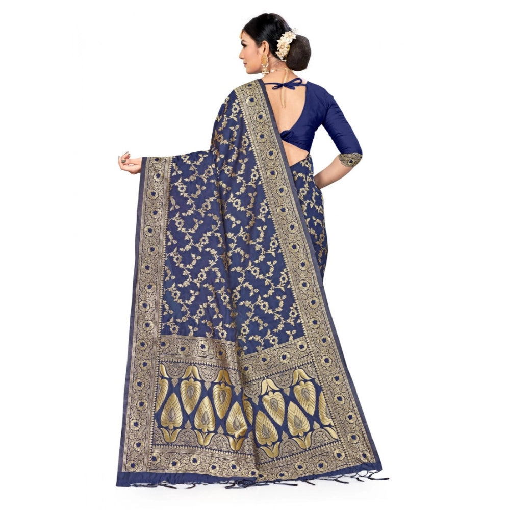 Women's Banarasi Silk Saree — Neavy Blue