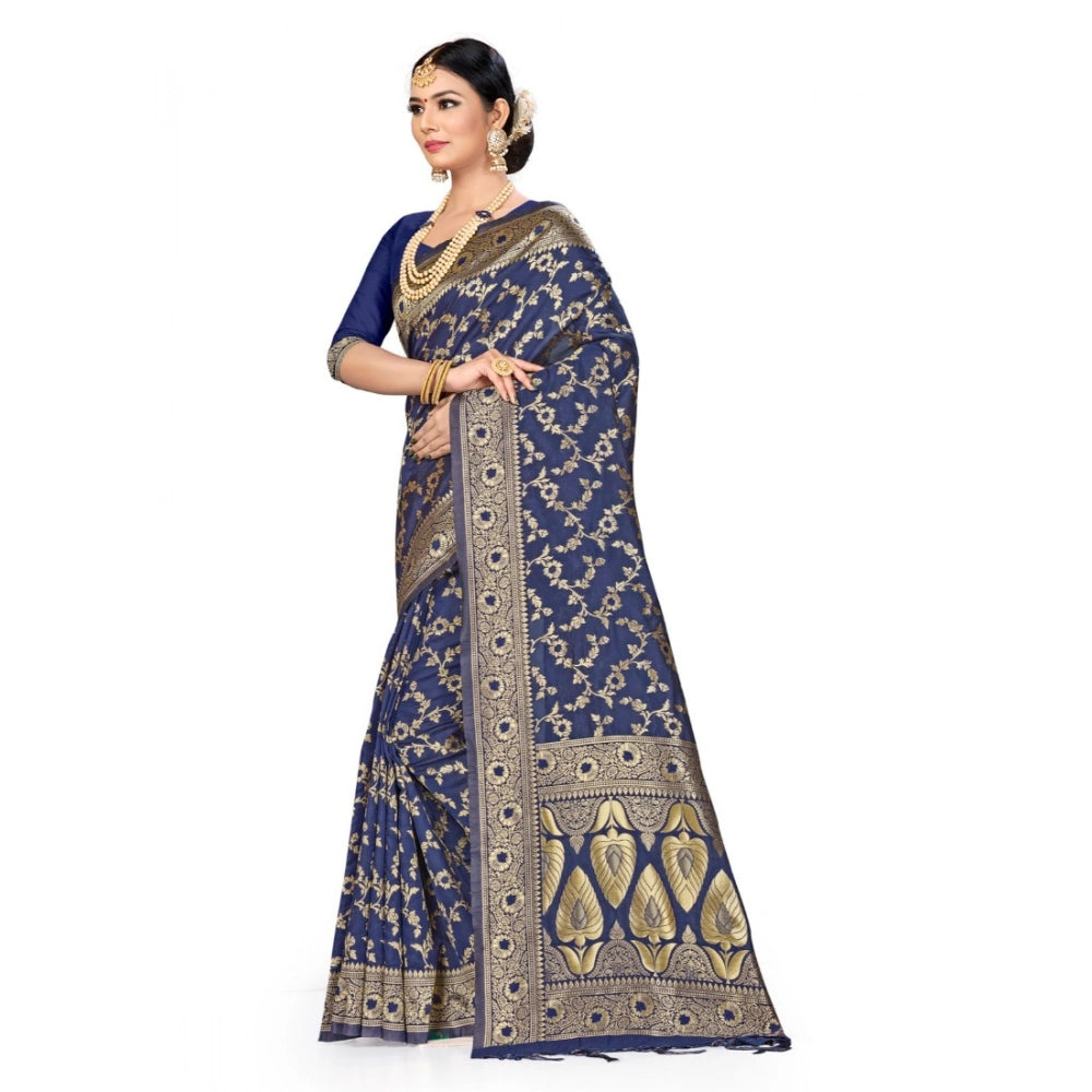 Women's Banarasi Silk Saree — Neavy Blue