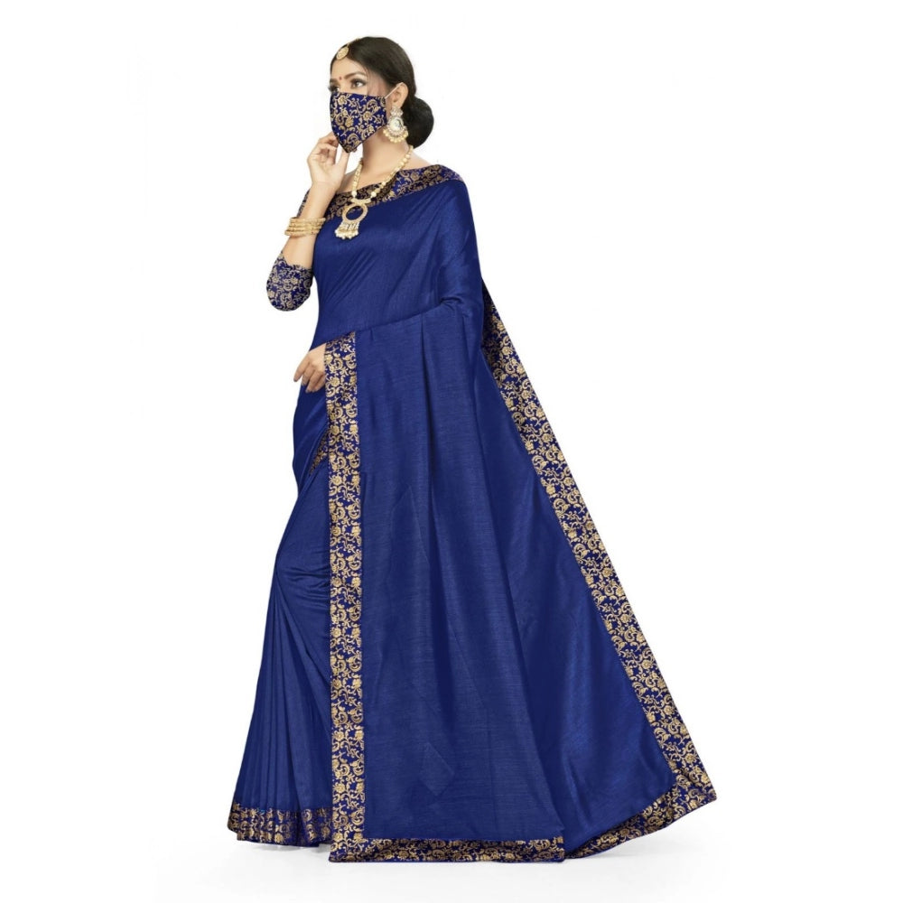 Women's Silk Blend Saree — Neavy Blue