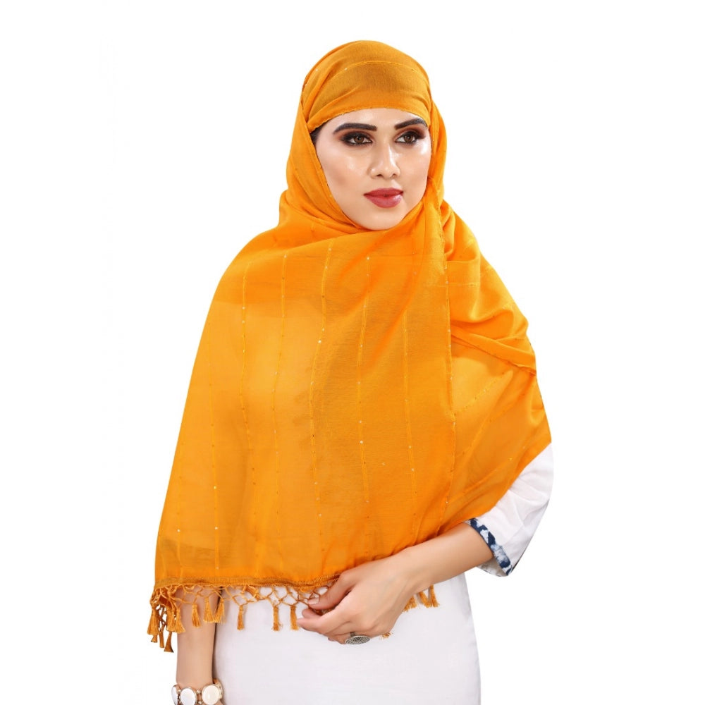Women's Cotton Silk Strips Printed Dupatta