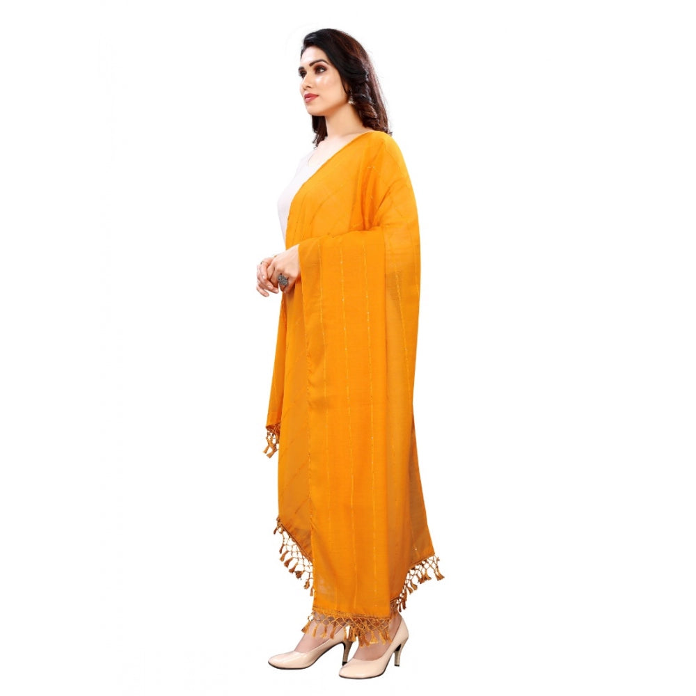 Women's Cotton Silk Strips Printed Dupatta