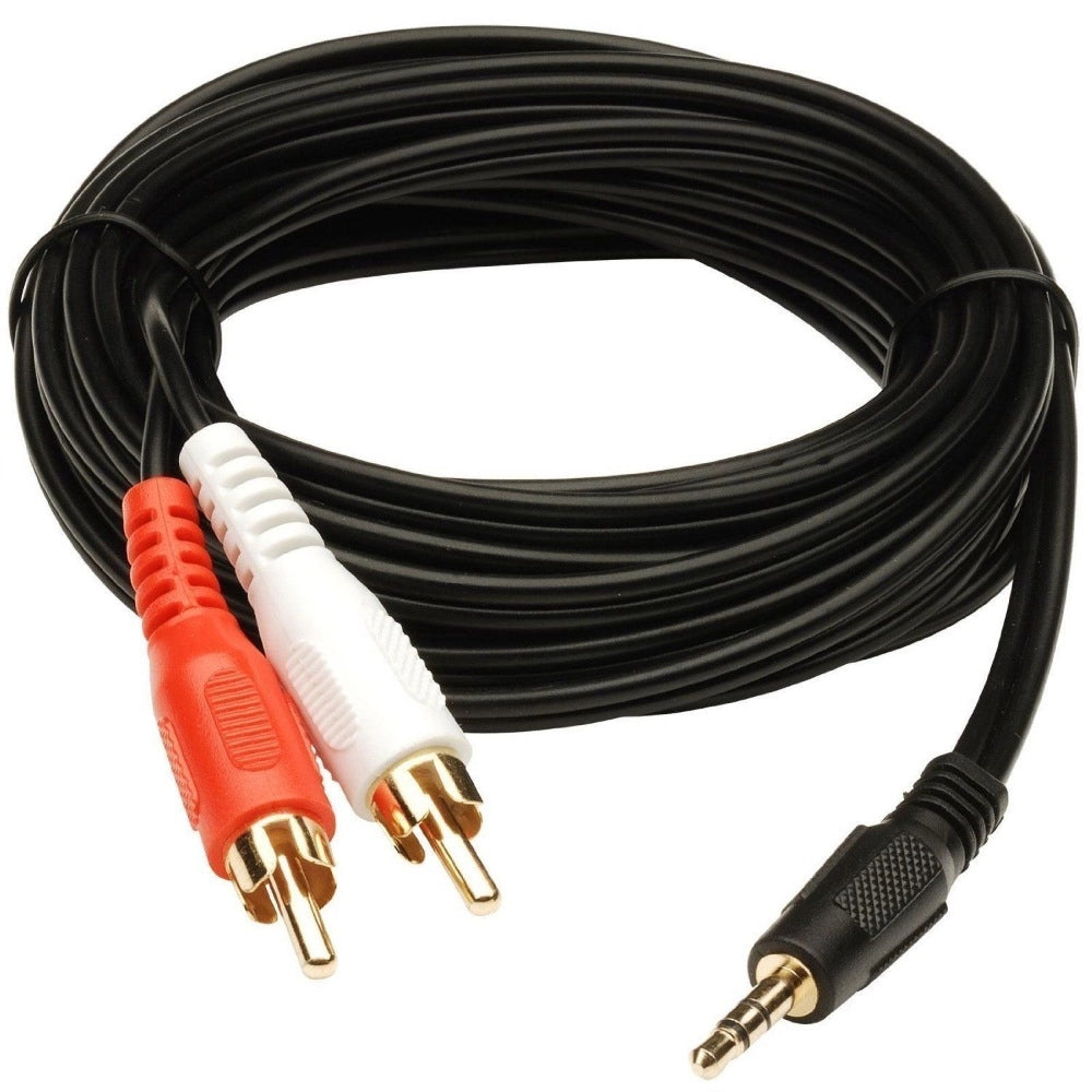 3.5Mm Stereo Audio Male To 2Rca Male Ep To — Black · P158