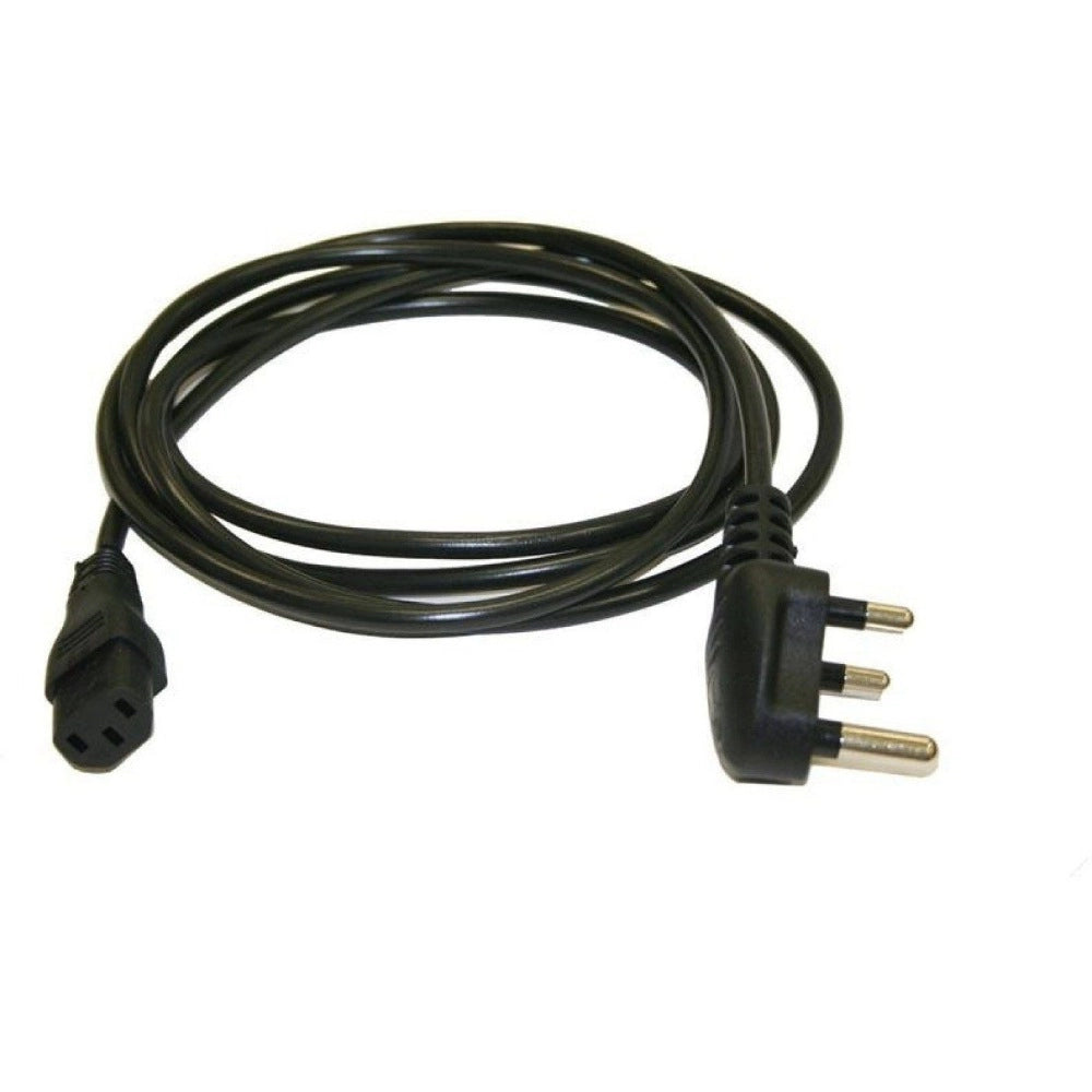 Supreme Quality 1.2 Meter 3Pin Power Cord For Computer — Black