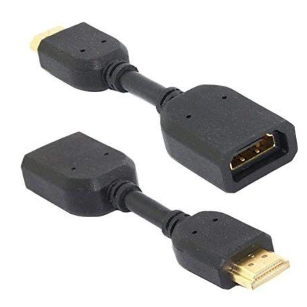 Male To Female HDMI Cables 0.1 — Black