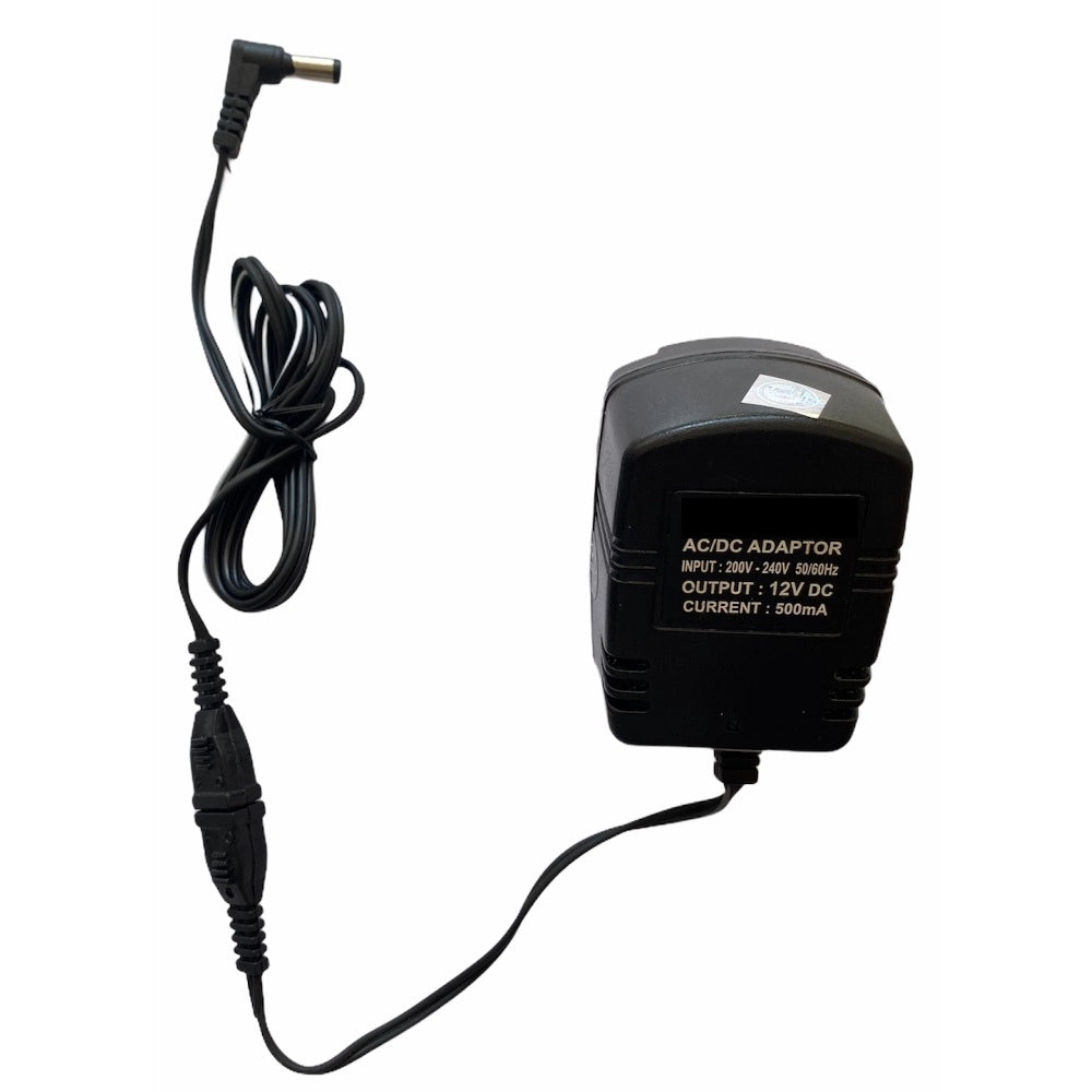 12V 500Ma Power Adapter — Black