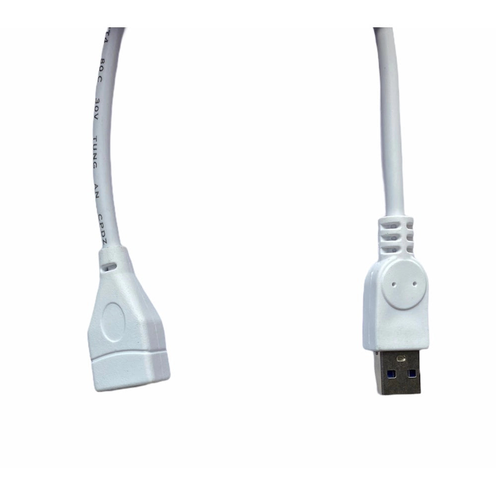 USB Male To Female Extension Cable 1.5 Yards Supports — White