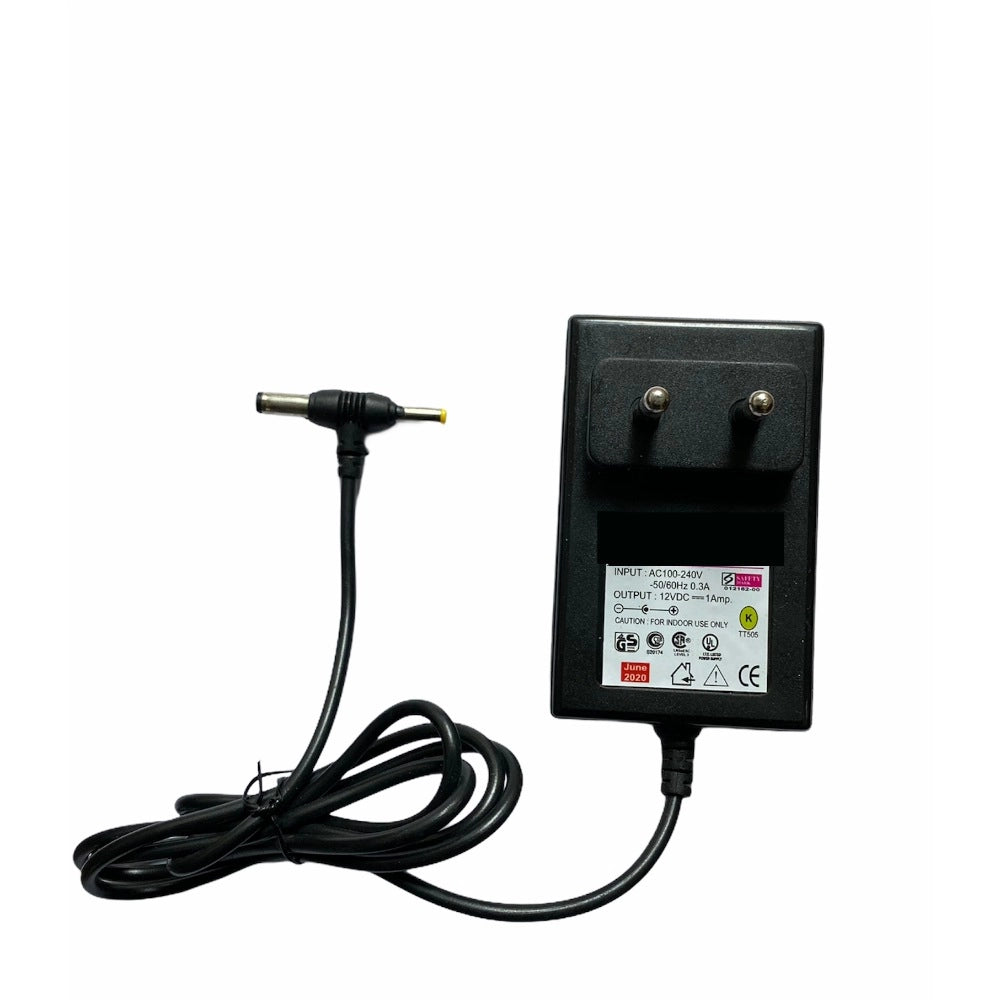 12V 1A Power Adapter — Black · P183